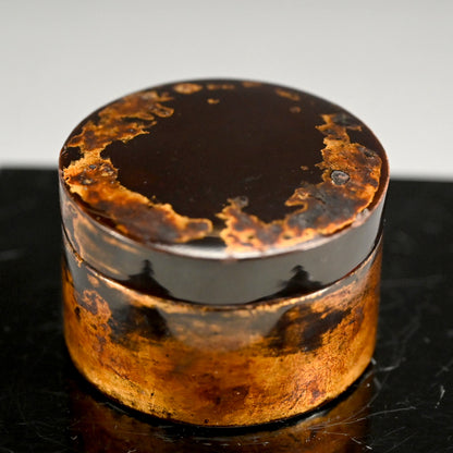 Ancient Japanese Lacquered Gold Kogo Incense Case