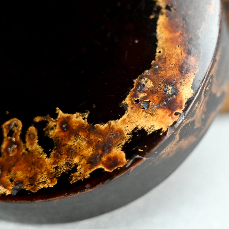 Ancient Japanese Lacquered Gold Kogo Incense Case