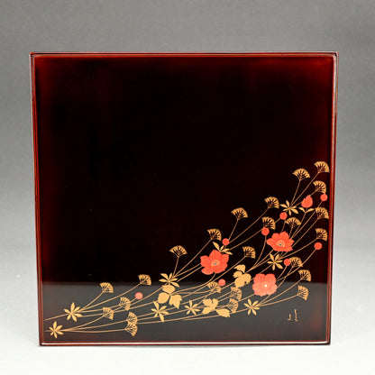 5 pc. Lacquer Tray Set ー服部 峻昇 “風の花 会席膳”