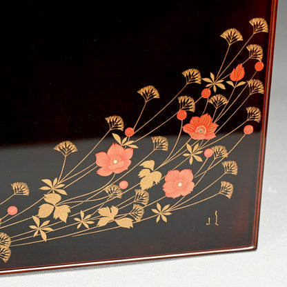 5 pc. Lacquer Tray Set ー服部 峻昇 “風の花 会席膳”