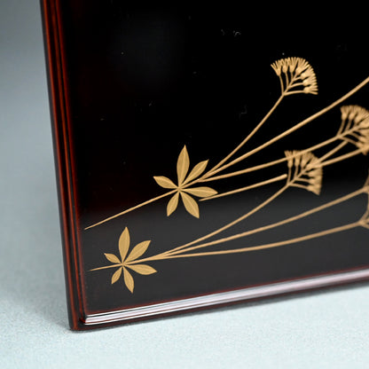 5 pc. Lacquer Tray Set ー服部 峻昇 “風の花 会席膳”