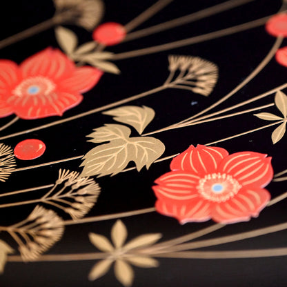 5 pc. Lacquer Tray Set ー服部 峻昇 “風の花 会席膳”