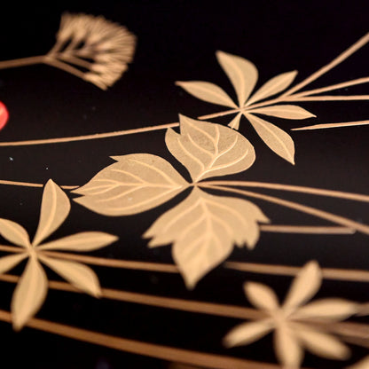 5 pc. Lacquer Tray Set ー服部 峻昇 “風の花 会席膳”