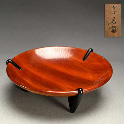 Mid-century Japanese Wood Craft Basin ー木村 宗春 "足付菓子器"
