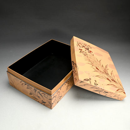 Mid-Century Lacquer Box with Cockscomb ー島田 春光 “漆器 蒔絵文庫”