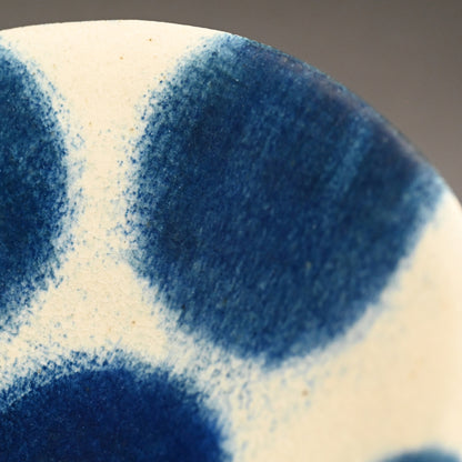 Large Blue & White Fluted Basin ー福島 寛子 “呉須絵青文輪花鉢”