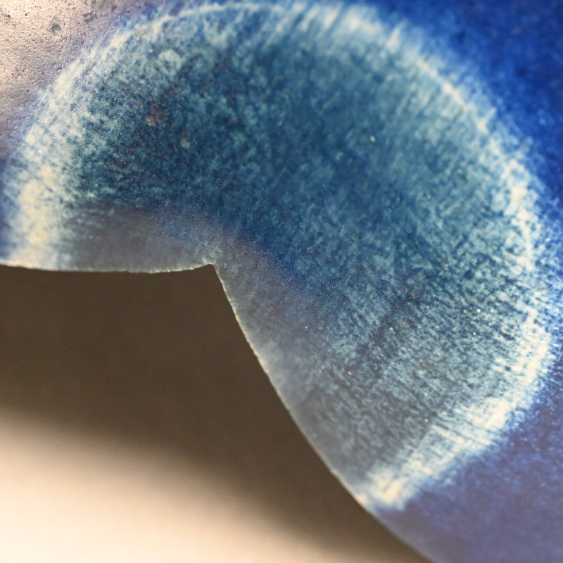 Large Blue & White Fluted Basin ー福島 寛子 “呉須絵青文輪花鉢”