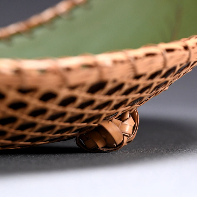 Bamboo & Lacquer Art-Deco Bowl by Ogura ー“果実盛器"