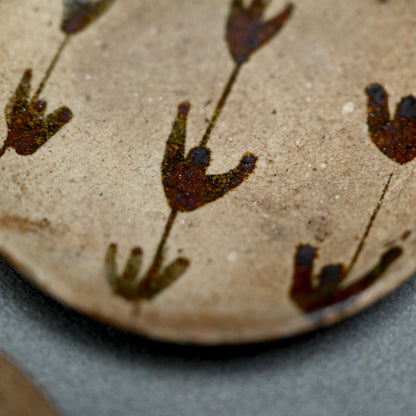 10 Small Edo period Seto-Oribe Sauce Plate set