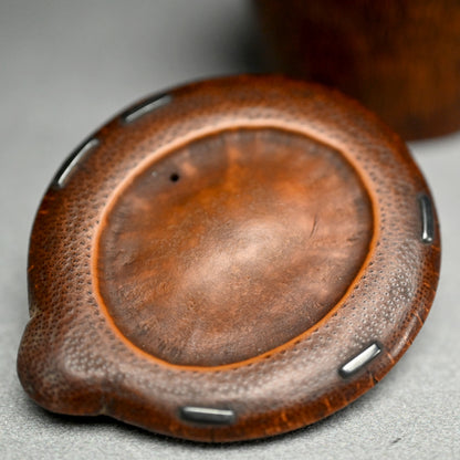 Bamboo Sencha Tea Pot with Silver Clasps
