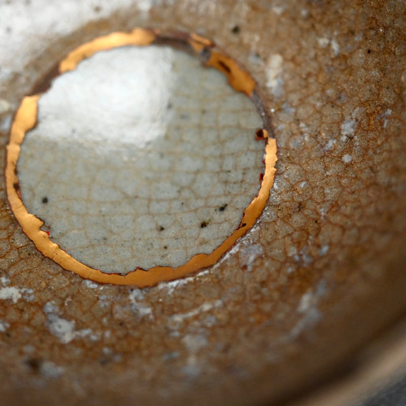 16th-17th c. Karatsu Chawan Tea Bowl w. Kintsugi Gold repair