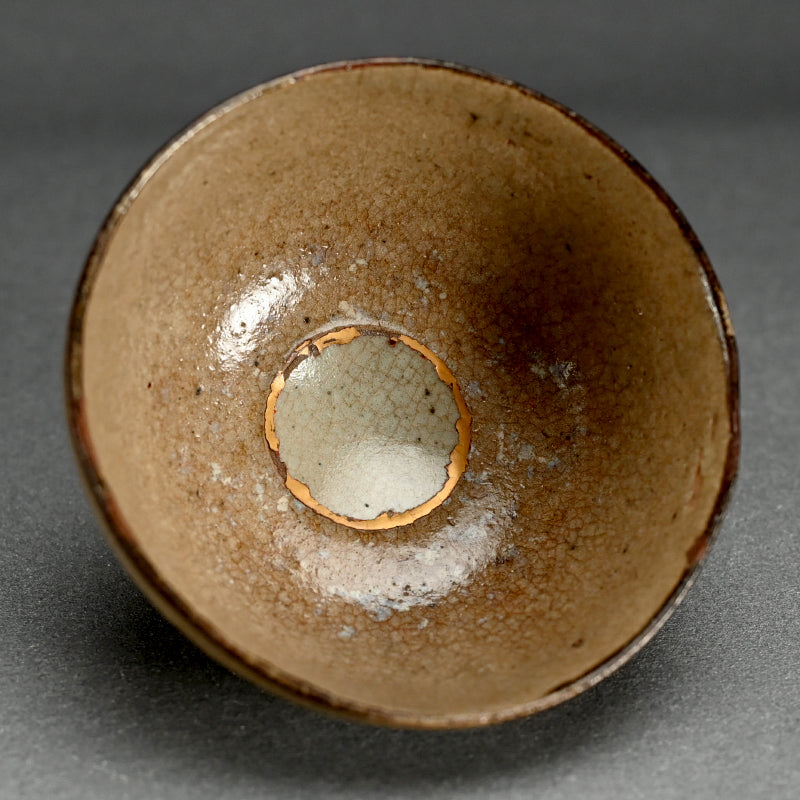 16th-17th c. Karatsu Chawan Tea Bowl w. Kintsugi Gold repair