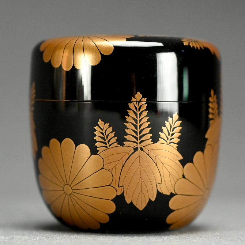 Lacquer Natsume with Imperial Crest by Shunho