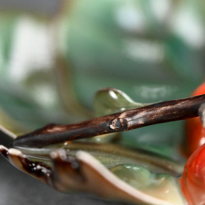 Arita Porcelain Persimmon Plate by Ninomiya Kanzan