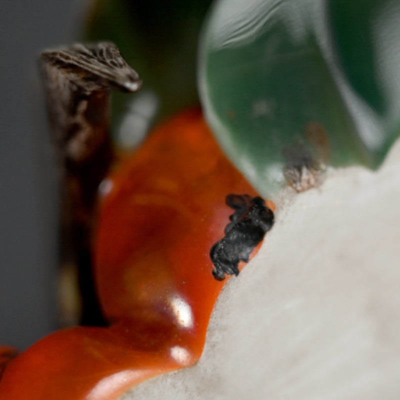 Arita Porcelain Persimmon Plate by Ninomiya Kanzan