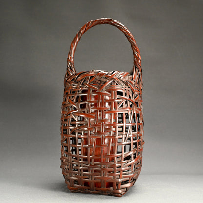 Woven Bamboo Basket ー四代 早川尚古斎 “花風 鳳尾竹製"