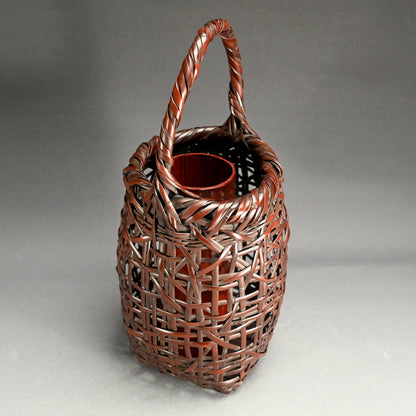 Woven Bamboo Basket ー四代 早川尚古斎 “花風 鳳尾竹製"