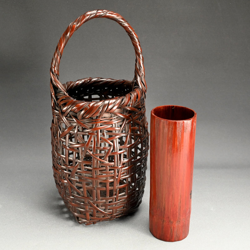 Woven Bamboo Basket ー四代 早川尚古斎 “花風 鳳尾竹製"