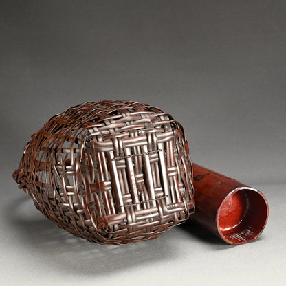 Woven Bamboo Basket ー四代 早川尚古斎 “花風 鳳尾竹製"