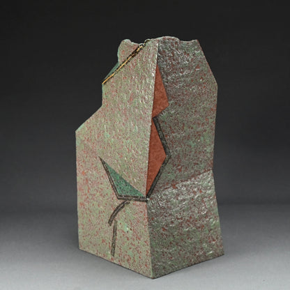 Contemporary Vase ー加藤 裕英 “立体指向の壺 緑彩“