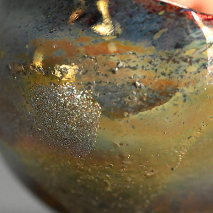 Glass Guinomi Sake Cup ー奥島 圭二 “玻璃髹漆盃箔押”