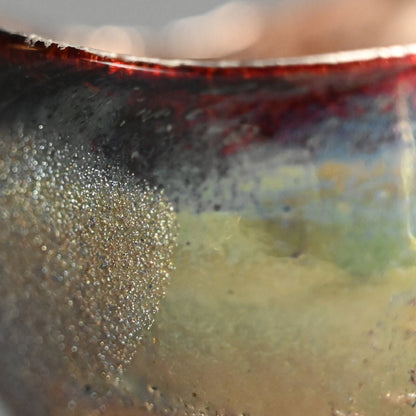 Glass Guinomi Sake Cup ー奥島 圭二 “玻璃髹漆盃箔押”