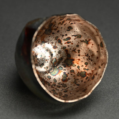 Glass Guinomi Sake Cup ー奥島 圭二 “玻璃髹漆盃箔押”