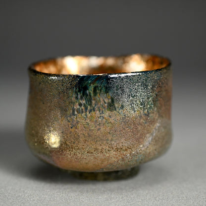 Glass Guinomi Sake Cup ー奥島 圭二 "玻璃髹漆盃箔押"