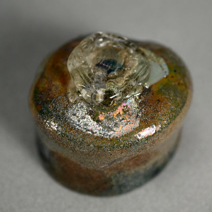 Glass Guinomi Sake Cup ー奥島 圭二 "玻璃髹漆盃箔押"