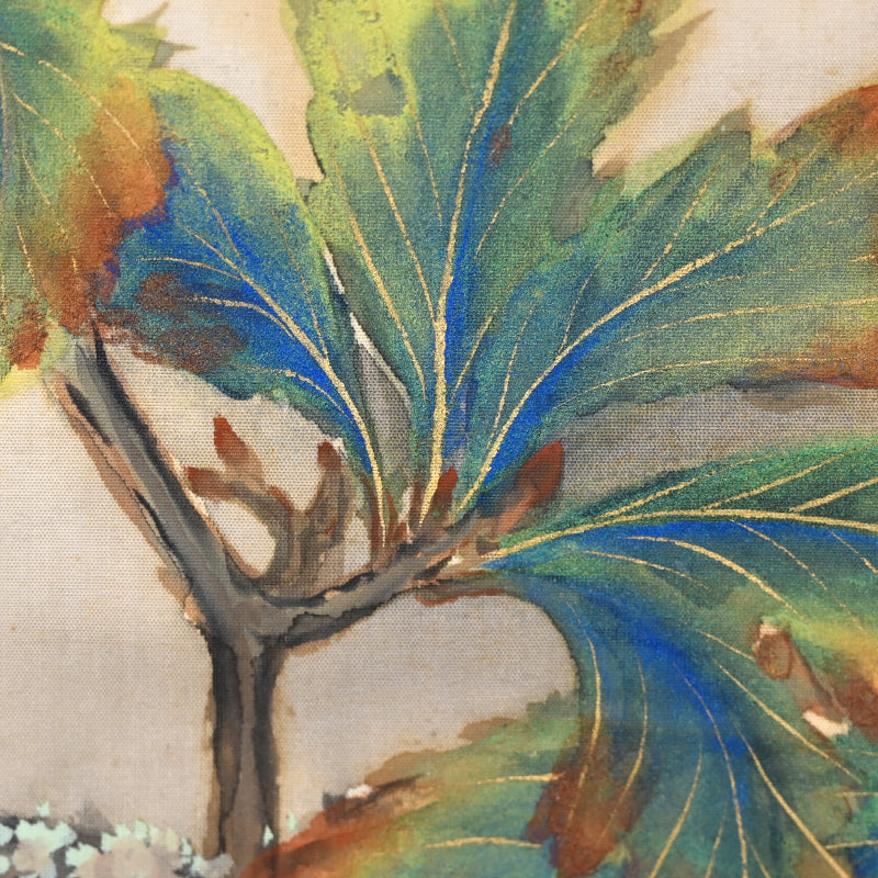 Red Breasted Bird in Chestnut by 榊原 紫峰 “秋色”