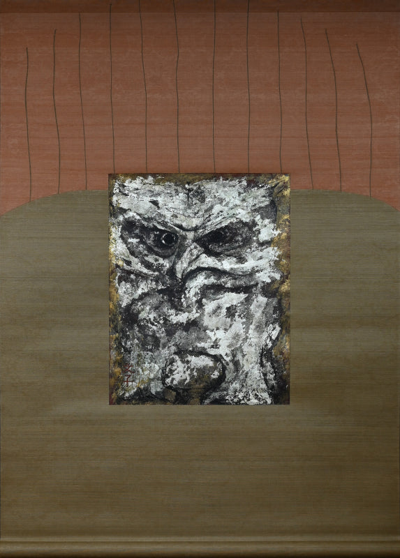 Owl Hanging Scroll ー棚橋 文子 “ふくろう”