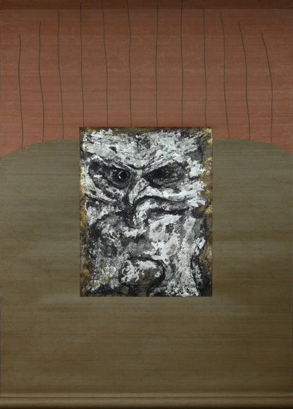 Owl Hanging Scroll ー棚橋 文子 “ふくろう”