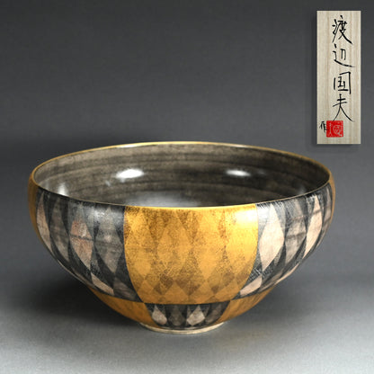 Large Basin ー渡辺 国夫 "積奏彩幾何文鉢"