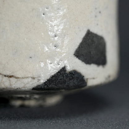 Shiro Raku Chawan Tea Bowl ー橋本 知成 "白楽筒茶碗"