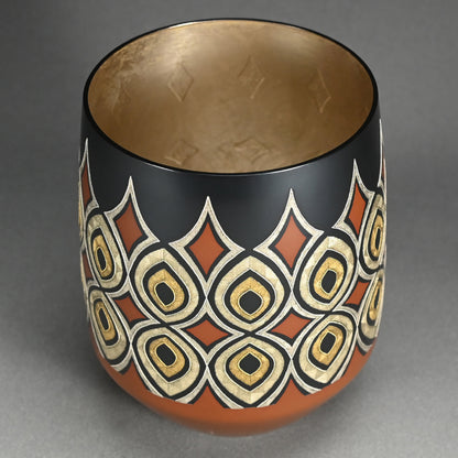 Contemporary Metal-craft Vase ー鹿島 和生 "象嵌金彩銅赤銅合せ花器"