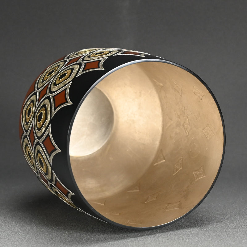 Contemporary Metal-craft Vase ー鹿島 和生 "象嵌金彩銅赤銅合せ花器"
