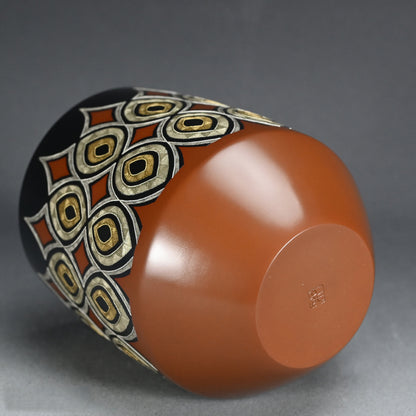 Contemporary Metal-craft Vase ー鹿島 和生 "象嵌金彩銅赤銅合せ花器"