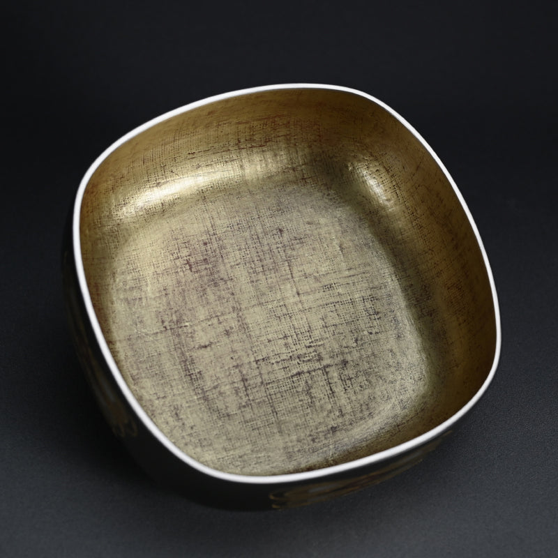Contemporary Metal-craft Vessel ー鹿島 和生 "象嵌朧銀四方鉢"