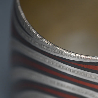 Contemporary Swirling Pattern Metal Vase ー鹿島 和生 “布目象嵌銷盛流渦文花器”