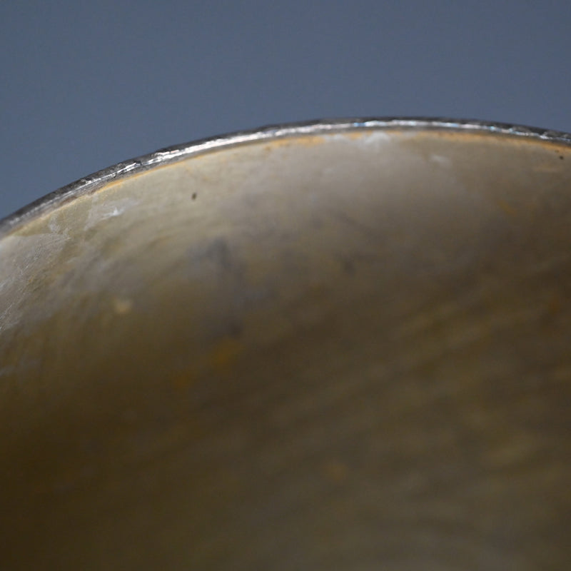 Contemporary Swirling Pattern Metal Vase ー鹿島 和生 “布目象嵌銷盛流渦文花器”