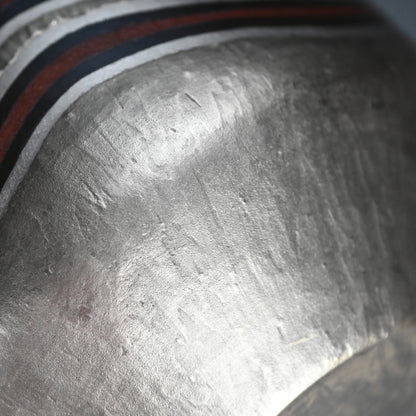 Contemporary Swirling Pattern Metal Vase ー鹿島 和生 “布目象嵌銷盛流渦文花器”