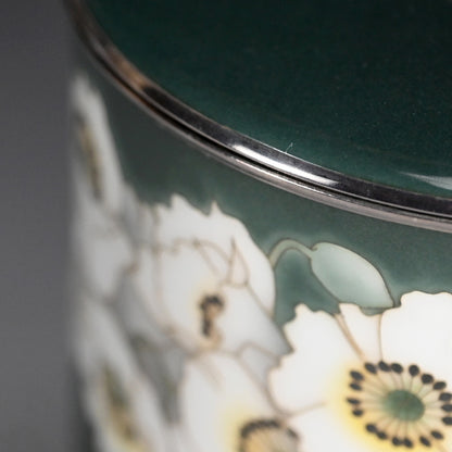 Exhibited Cloisonne Mizusashi ー柴田 明 "七宝水指"