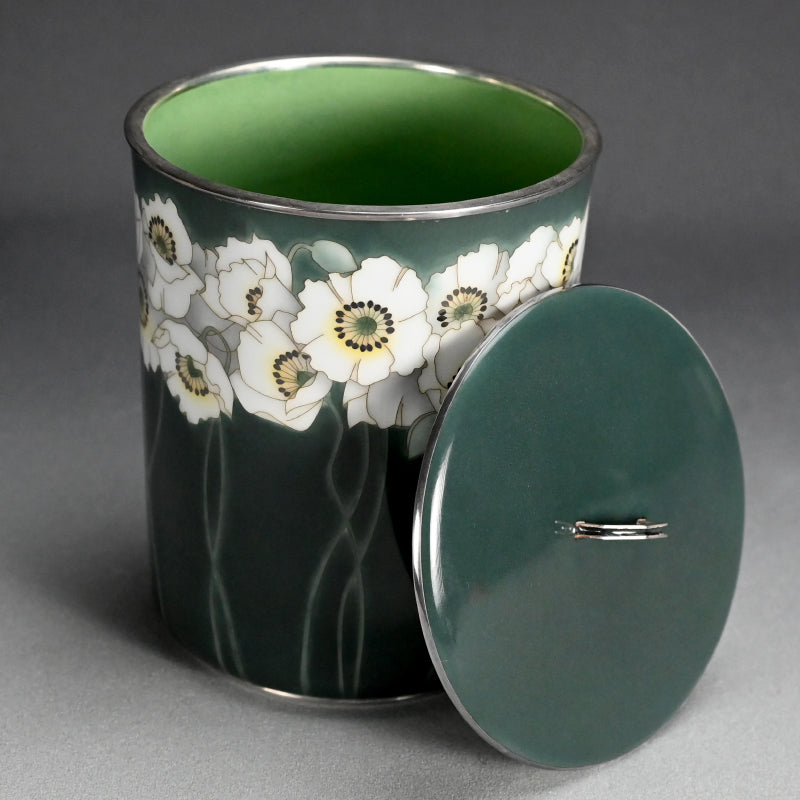 Exhibited Cloisonne Mizusashi ー柴田 明 "七宝水指"