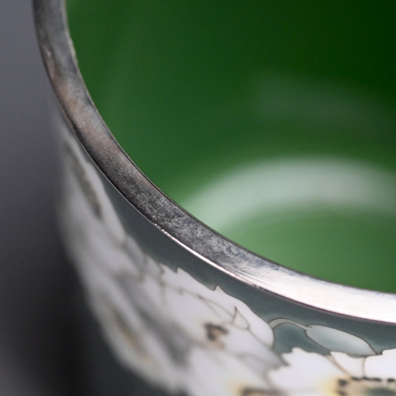 Exhibited Cloisonne Mizusashi ー柴田 明 "七宝水指"