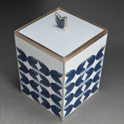 Exhibited Contemporary Cloisonne Mizusashi ー柴田 明 "有線七宝抽象文水指"