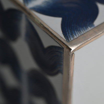 Exhibited Contemporary Cloisonne Mizusashi ー柴田 明 "有線七宝抽象文水指"