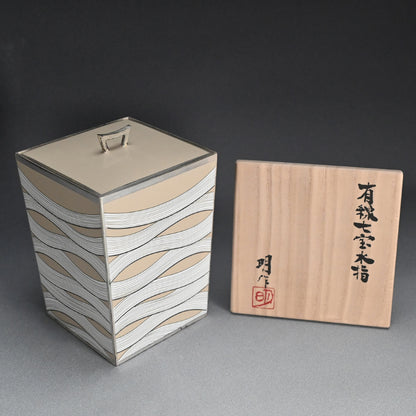 Exhibited Contemporary Cloisonne Mizusashi ー柴田 明 "有線七宝水指"