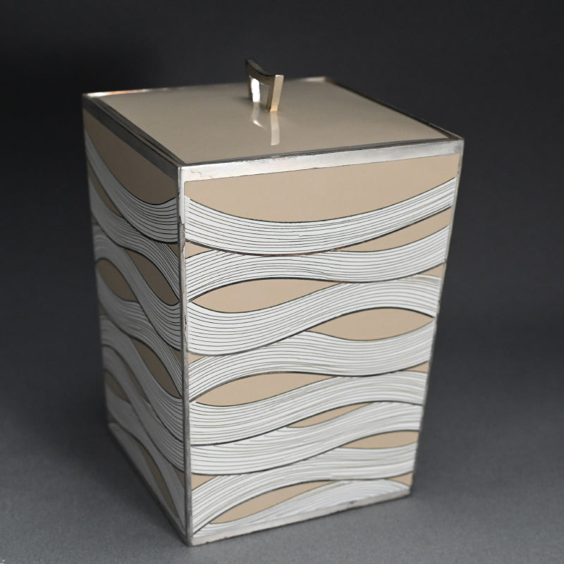 Exhibited Contemporary Cloisonne Mizusashi ー柴田 明 "有線七宝水指"