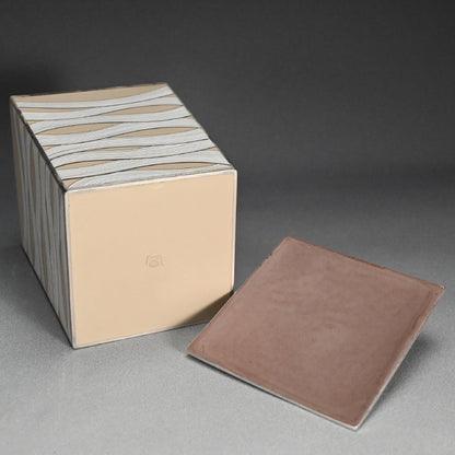 Exhibited Contemporary Cloisonne Mizusashi ー柴田 明 "有線七宝水指"