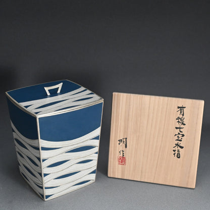 Shippo Mizusashi ー柴田 明 "有線七宝水指"